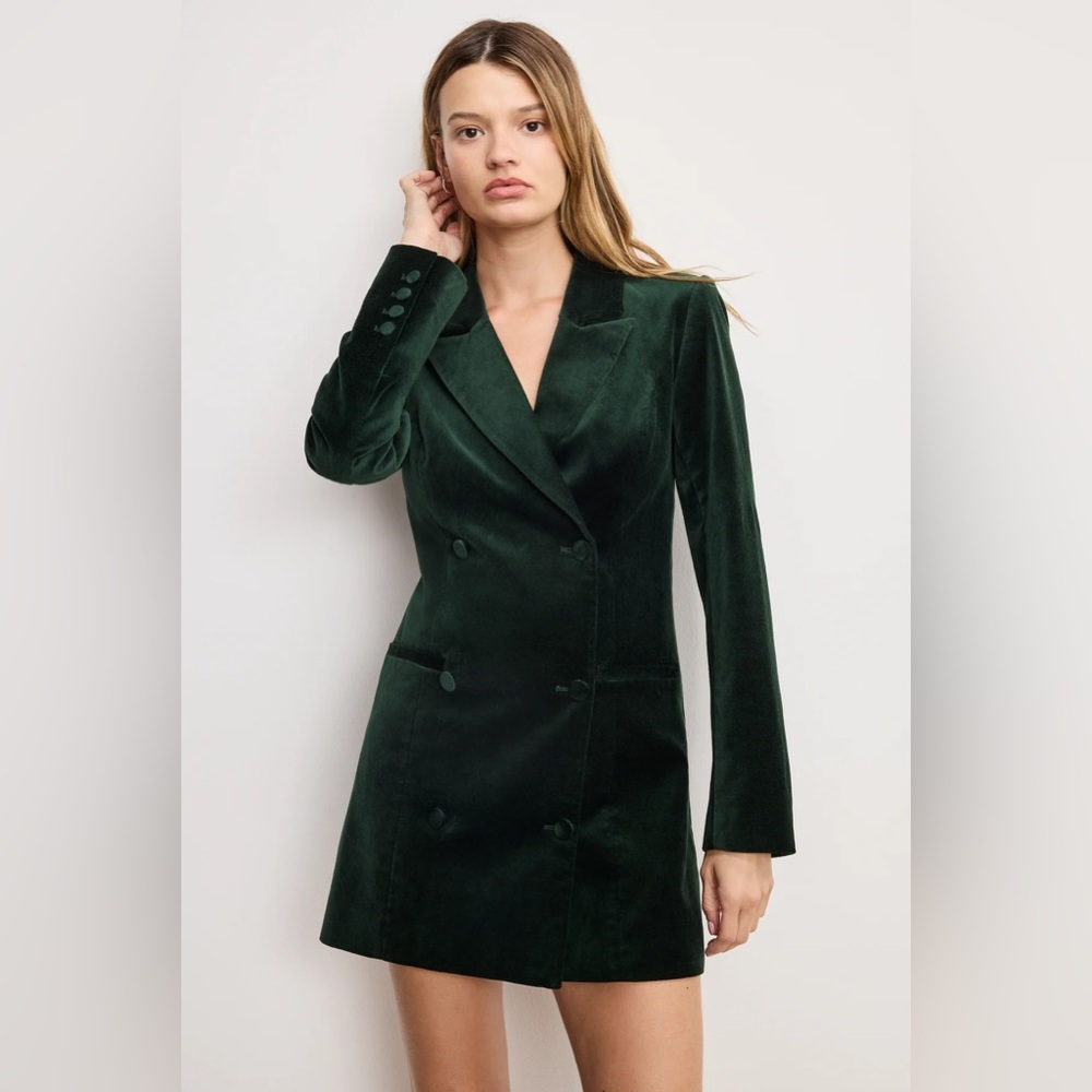 Good American - VELVET EXEC DRESS